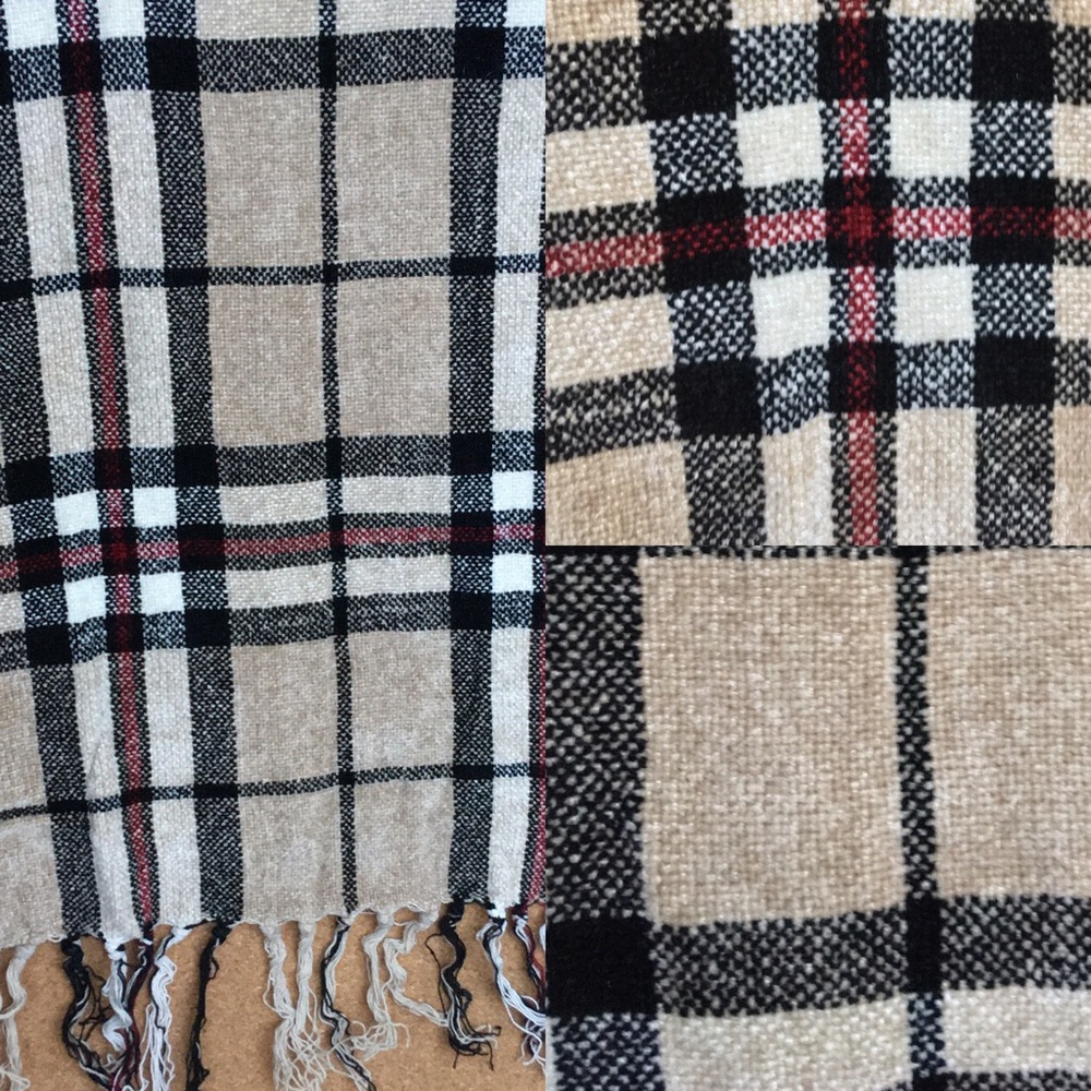 Plaid Chenille Scarf
